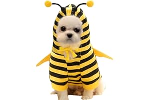 XIAOYU Ropa para mascotas Abeja Disfraz de Halloween Sudaderas con capucha para perros Cat Holiday Cosplay Otoño Invierno Caliente Ropa para mascotas (XXL)