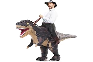 Rafalacy Inflatable Dinosaur Costumes Adult Size T-REX Ride on Halloween Costume Funny Dino Blow up Costume