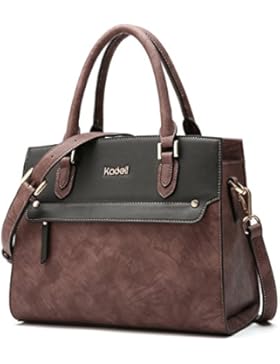 Kadell Frauen Weinlese Leder Handtaschen Tote Schulranzen Top Griff Schultertasche