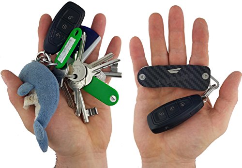 Schlüssel Organizer mit Spezial Befestigungssystem, bis 18 Schlüssel, Smart Key Organizer ( Carbon ) - 7