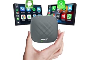 CarlinKit 2025 Wireless CarPlay & Android Auto Android 13.0 AiBox Adattatore, per auto con CarPlay cablato, sistema integrato 4+64GB con GPS, processore octa-core