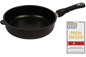 AMT GASTROGUSS AMT Sauteuse Haut 26 cm Indation Poignée Amovible Antiadhésive Fonte d'aluminium Hauteur 7 cm