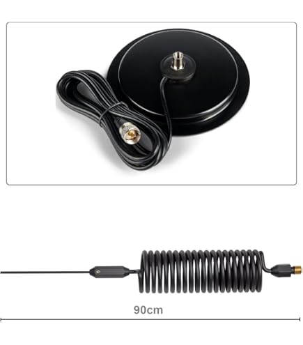 HYS Car Vehicle Mounted Mount Stainless Steel Antenna Car Clip Aerial Hatchback Mounted Walkie-talkie Radio Antenna Compatible With 6.4Ft Of RG-58 Coax Cable - View #6