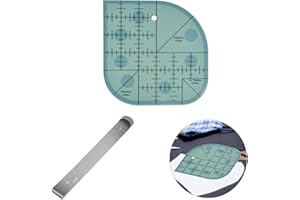 SCHYIDA Regla de Curvas para Costura con 1 Clip de Costura Regla de Costura para Cortar y Coser Curvas Regla de Corte Herramienta de Costura