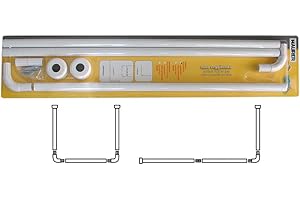 Maurer 4042202 - Barra para cortina ducha, Universal, Aluminio, Blanco, 80 x 80 x 80/ 80 x 170 cm