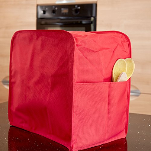 Andrew James – Rote Premium Schutzhülle mit großem Sichtfenster für Standmixer/Küchenmaschine – Geeignet für alle Kenwood Chef und Andrew James Standmixer - 4