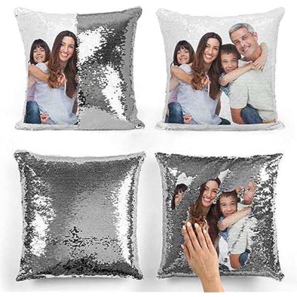 Cushion Covers White Sequin Pillow Sublimation Sequin Pillow Cases