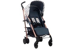 My Babiie MB51 LITE Stroller – from Birth to 4 Years (22kg), Lightweight, Umbrella Fold, Travel Buggy for Toddlers - Blue Leopard