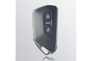 OFFCURVE Custodia Chiavi Trasparente Cover Chiave, Guscio Chiave Copri Chiavi Auto Telecomando per VW Golf 8 GTE GTI ID.3 ID.4 Seat Leon MK4 Tarraco Ateca Skoda Octavia Cupra Formentor Born