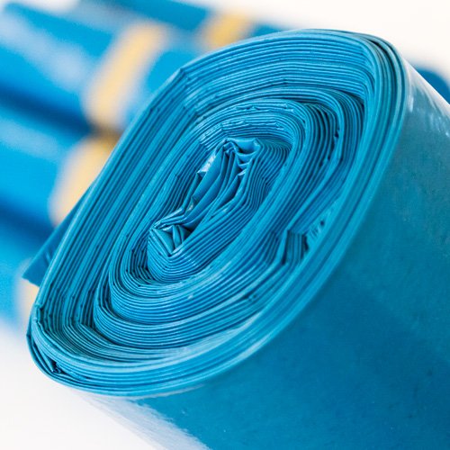 40 Stück Abfallsäcke Blau 240 Liter – 10 Stück auf Rolle – MÜLLSÄCKE aus LPDE-REGENERAT - 5
