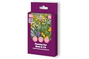 AGRONOM TESTED IN THE GARDEN AGRONOM | FLOWERS FOR BEES AND CO | Mezcla de prados de flores y semillas de pasto | Pradera floreciente respetuosa con los insectos para abejas, abejorros y mariposas | 30 plantas | ~1Om²