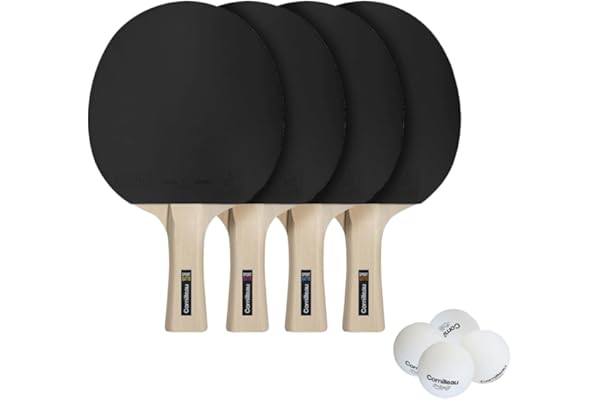 Cornilleau - Raquette de Tennis de Table, Sport Pack Quattro Noir Taille Unique