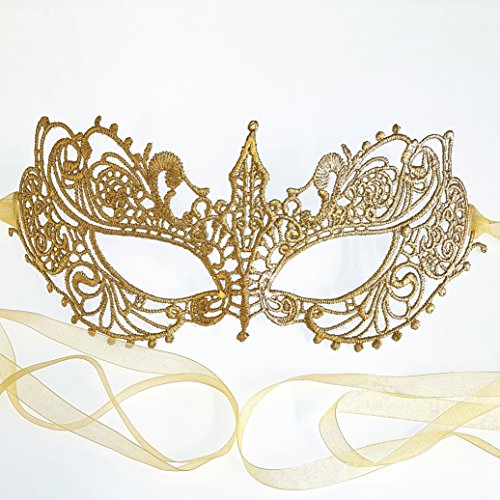 Silber oder Gold Alle Spitze Göttin Masquerade Maske – wählen Sie Ihre Farbe