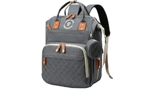 Likkle Panda Baby Changing Travel Backpack Bag, Spacious, Unisex, Multifunctional with USB port/Pacifier holder/Stroller straps