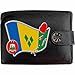 Produktbild St. Vincent Grenadinen Flagge KLASSEK Herren Geldbörse Portemonnaie Brieftasche St. Vincent Grenadinen Wappen aus echtem Leder schwarz Saint Vincent Grenadines Geschenk Präsent Mit Metallbox