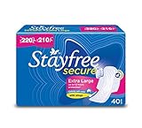 Stayfree Secure XL Cottony Sanitary napkins with Wings (40 Count) Stayfree Secure XL Cottony Sanitary napkins with Wings (40 Count)