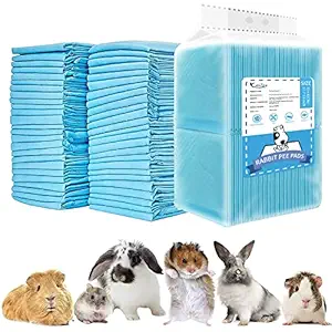 CAILOS 20 Pcs Rabbit Pee Pads, Disposable Super Absorbent Diaper, Pet Toilet/Potty Training Pads for Guinea Pigs, Hedgehog, Hamsters, Chinchillas, Cats, Dogs