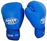 Boxing Gloves Gym Genuine leather by Greenhill 12 oz Blue