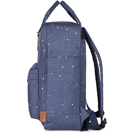KAUKKO Canvas Laptop Rucksack Daypack Handtasche für Schul Reisen - 3