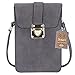 Produktbild bosam Stilvolle Edelstahl, niedliche Umhängetasche Purse Mini Schultertasche Handytasche PU Leder Handy Schutzhülle mit abnehmbarer Schulterriemen für Apple iPhone 6 (4,7) Plus (5,5) 5/5S/5 C 4/4S, Samsung Galaxy S5 (i9600) S4 (i9500) S3 (i9300) Note 4 (n910h) Note 3 (N7200) Note 2 (N7100), HTC One M8 M7 max, LG G2 G3 MINI Optimus L7 P705 L5 F3, Sony Xperia Z3 Z2 Z1, Google Nexus 5 4 One und die meisten Android Smartphones unter 16 cm (grau)