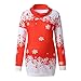Produktbild Tianwlio Damen Lässige Langarmshirt Hoodie Pullover Weihnachten Mutterschaft Krankenpflege Tops Langarm Top Schwangere Blusen rot S