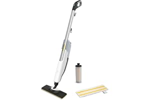 Kärcher Nettoyeur Vapeur SC 2 Upright, Préchauffage : 30 s, Surface : 50 m², Réservoir : 0,4 l, Puissance : 1600 W, avec Buse de Sol EasyFix, Serpillière Microfibres, Cartouche Détartrante