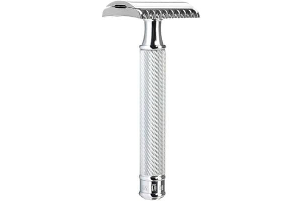 MUHLE Rasoir de Sécurité Traditionnel Fermée Combe High-Grade Résine/Métal Noir/Chrome