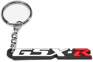 YJS Llaveros GSXR Logo Key Fob en la decoración de motocicleta de goma Llavero para Suzuki GSXR 600 750 1000 1100 1400 (SPK002)