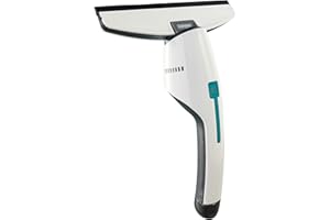 Leifheit Aspirateur à vitres et salle de bains Nemo, lave vitre électrique avec boîtier étanche idéal pour la douche, nettoyage fenêtres, surfaces lisses sans trace ni goutte, utilisable 45 min à 360°