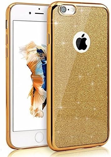 iphone 6 Case,iphone 6S Case,Bling Bling Glitter Detachable Ultra-Thin Electroplating Technology Soft Gel TPU Silicone Back Cases Cover for iPhone 6s/iphone 6 4.7" [Gold] [Lifetime Warranty]
