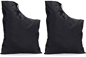 Guyode 2 Piezas Bolsa Recolectora de Hojas al Vacío con Cremallera Bolsas Aspiradora Universal Cordón Ajustable se Aplica a La Mayoría los Sopladores de Hojas Portátiles (Negro)