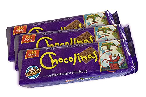 PACK de 3 Galletitas CHOCOLINAS de Chocolate de BAGLEY. Las autenticas galletitas Argentinas. Pack especial Chocotorta.