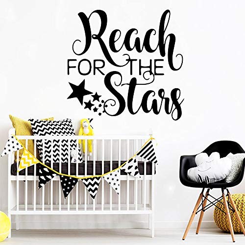 Preisvergleich Produktbild Kreative Sterne Zitate Vinyl Wohnkultur Wandaufkleber Für Kinderzimmer Wandtattoo Wohnzimmer Aufkleber Dekoration Wandbilder Kaffee M 28 cm X 29 cm