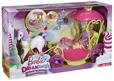 Barbie (BAT2S) poupée barbie dreamtopia princesse et sa calèche sweetville