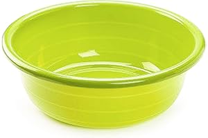 AC - Barreño Redondo - Capacidad de 20 litros - Fabricado en Polipropileno - para Lavabo, Fregadero y Bañera – Color Verde