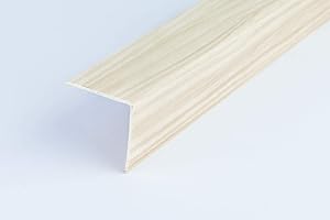 Wood Effect Plastic PVC Corner 1M Angle Trim Wall Corner Guard Edge Protector TMW Profiles (15mm x 15mm x 1M, Maple)