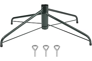 JYiuog Składany stojak na choinkę bożonarodzeniową, metalowy stojak, idealny na sztuczne choinki i maszty flagowe (55 cm, Ø 3,2 cm)