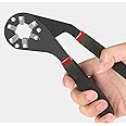 TCCO ENTERPRISE 8 Inch Multi-Function & Adjustable Bionic Wrench Tool With Anti-Slip Handle & Made in High Carbon Steel | 14 Wrenches in 1 | Grabs Bolt On All Six Sides | Patented Design Multiplies Gripping Force ( Universal Hexagon Wrench )