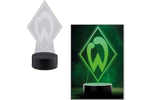 SPORTVEREIN BREMEN SV Werder Bremen LED Licht - Raute - Lampe Logo Leuchte - Plus Lesezeichen I Love Bremen