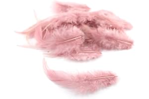 ‎CREATIVERY 3g Hahnenkreuz Federn ca. 8-13cm (altrosa 158) // Dekofedern Bastelfedern Federn Hahn Natur Schmuckfedern Vogelfedern Hahnenfedern