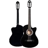 Midex CG-390BK-XBAG Siyah Klasik Gitar 4/4 Sap Ayarlı Kesik Kasa Full Set