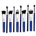 A&G®10PCS Professional Makeup Brushes Brush Cosmetic Set Make up Brushes Eyeshadow Eyebrow Shadow Powder Cosmetics Tools Kit(10pcs Blue Handle + Silver Tube)