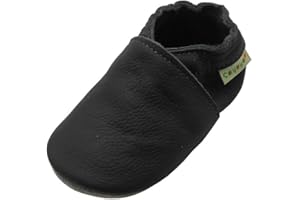 SAYOYO Weichersohlen Babyhausschuhe Lauflernschuhe das Kind Jungen & Mädchen Krabbelschuhe, 17/18 (0-6) S Monate, Grau