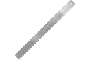 VESANEAE Gitarrenhals Gekerbtes Lineal mit gerader Kante Edelstahl 24.75 Gekerbte Straight Edge-Gitarrenbauer-Werkzeug Gitarrengriffbrettlineal Bunddistanzlineale zum Messen von Bund