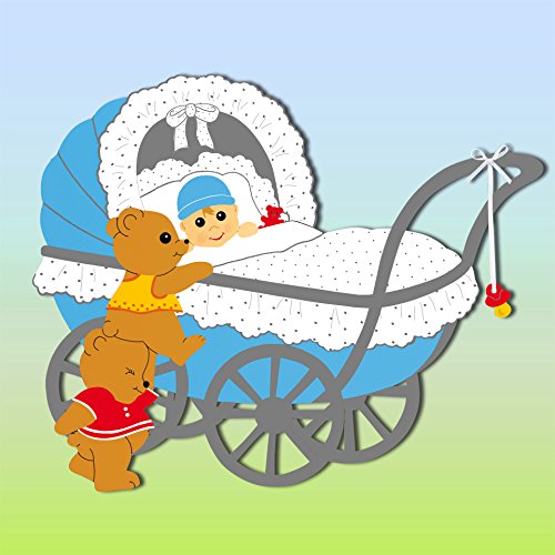 Fischer Fensterbild HALLO BABY ! / Bastelpackung / ca. 37×32 cm / zum Selberbasteln / Basteln mit Papier und Pappe - 2