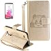 Produktbild LG G3 D855(2014) Hülle mit Panzerglas,ISENPENK Original Flip Bookstyle Cover Wasserdicht Shockproof Anti Slip Protection Stoßfest Leather Case mit Standfunktion,3D Panda Print Muster Pattern Wallet Case mit Intern Karte Schlitz,Anti-Sturz Stoßdämpfend Magnetic Closure Handygürtel Wallet Tasche Schutzhülle Leathertasche für LG G3 D855(2014) 5.5Zoll-[champagner]+Panzerglas/Schutzfoile/Displayschutzfolie