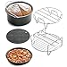 Produktbild HKFV Air Bratpfanne Zubehör 5 stücke Friteuse Backen Korb Pizza Platte Grill Pot Mat Kuchen Eimer Pizza Pfanne Metallständer Mehrzweck - Grill Silikon - Pad Baking set