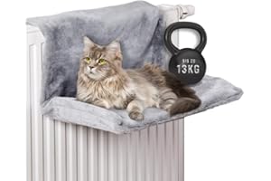 GEHANICO Katzenbett für Heizungen Fenster Kuschel Heizungsbett | Katzenhängematte für Heizungen HEIZKÖRPERLIEGE für Katzen Heizungsbett für Katzen mit entfernbarer Einlage