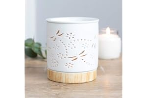 ANNAFI HOME EXPERT ANNAFI Wax Melt Burners, Dragonfly Matte Aromatherapy Oil Burner, Wax Melts Scented Essential Oils Diffuser, Room Décor Air Fresheners Home Decor Fragrance Oil Wax Burner, Tealights Candle Holder