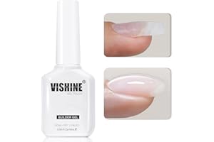 Vishine Builder UV Gel - 16 ml Builder Gel 8 in 1 Milky White per allungamento e modellazione, rinforzare le unghie rotte, manicure, UV/LED, E050